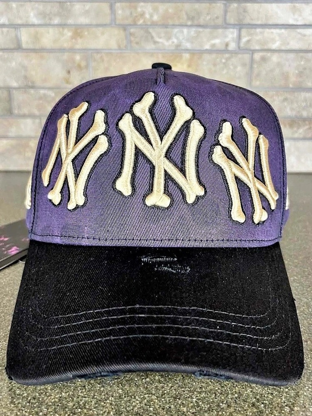 Dandy Purple & Black Embroidered Baseball Cap NWT